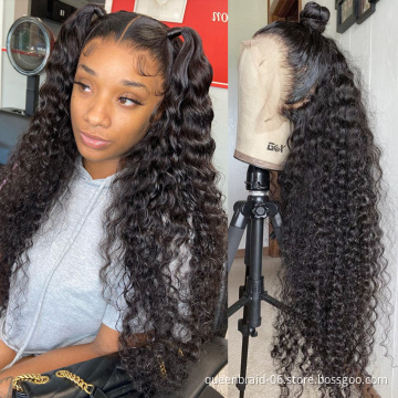 Brazilian 13x4 Loose Deep Wave Frontal Wig Full Lace Front Human Hair Wigs For Women Water Wave Brazilian Curly Human Hair Wig